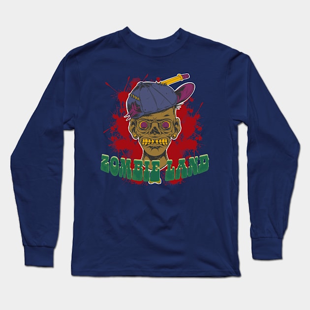 Ten Zombie Long Sleeve T-Shirt by AryaArt